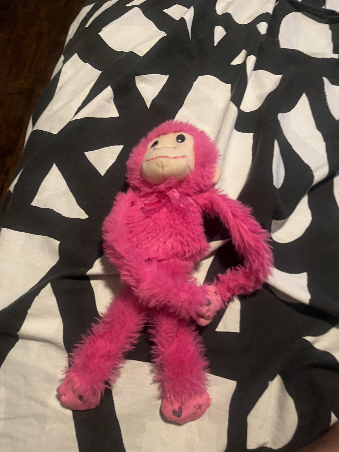 Pink Monkey Stuffed Animal