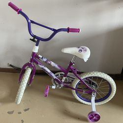 Girls Huffy Bike W/ Training Wheels