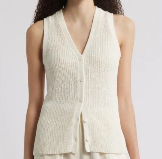 Women's Junior's Knit Button Up Vest Sincerely Jules