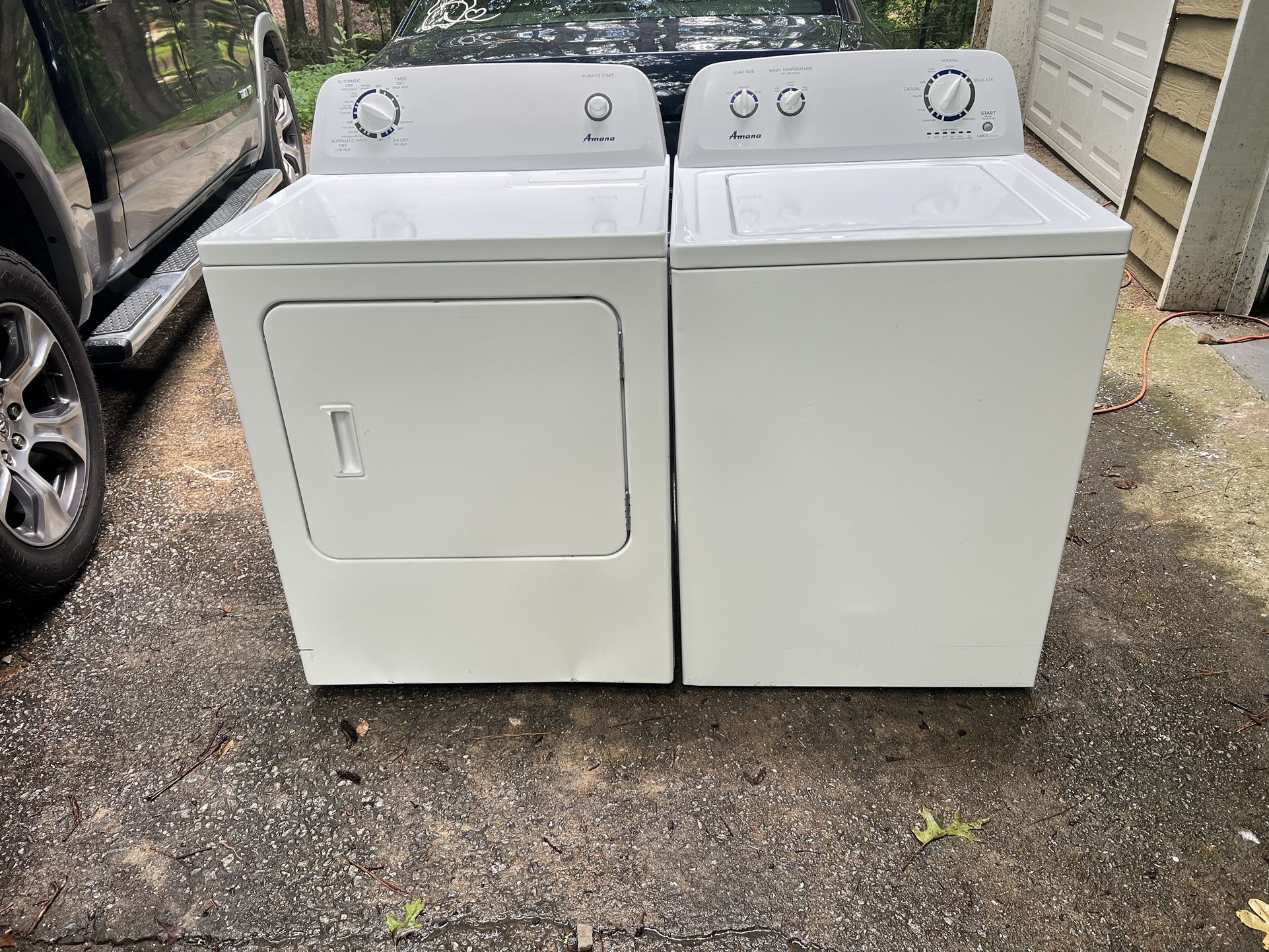 💯FREE DELIVERY💯AMANA SUPER CAPACITY WASHER AND DRYER SET💯WORKS LIKE-NEW 💥
