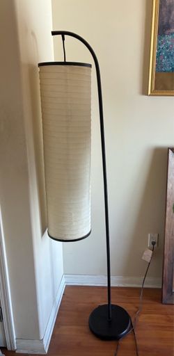 Arched Floor Lamp with Paper Lantern Shade