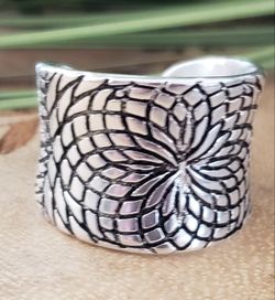 Sterling silver adjustable ring