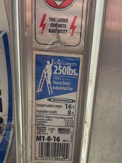 Werner M1-8-16 Aluminum Ladder 16 ft