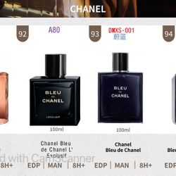 DIOR BLEU DE CHANEL VALENTINO YSL COLGONES