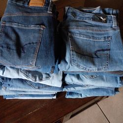 Vendo Lote De Pantalón Son 14 Piezas Para Muchachita De 12 O 14 Años  Levis American  Oldnavy