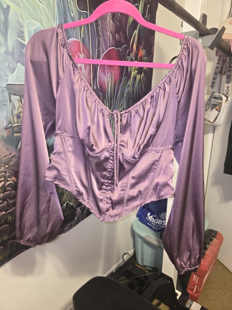 Purple Silk Corset 