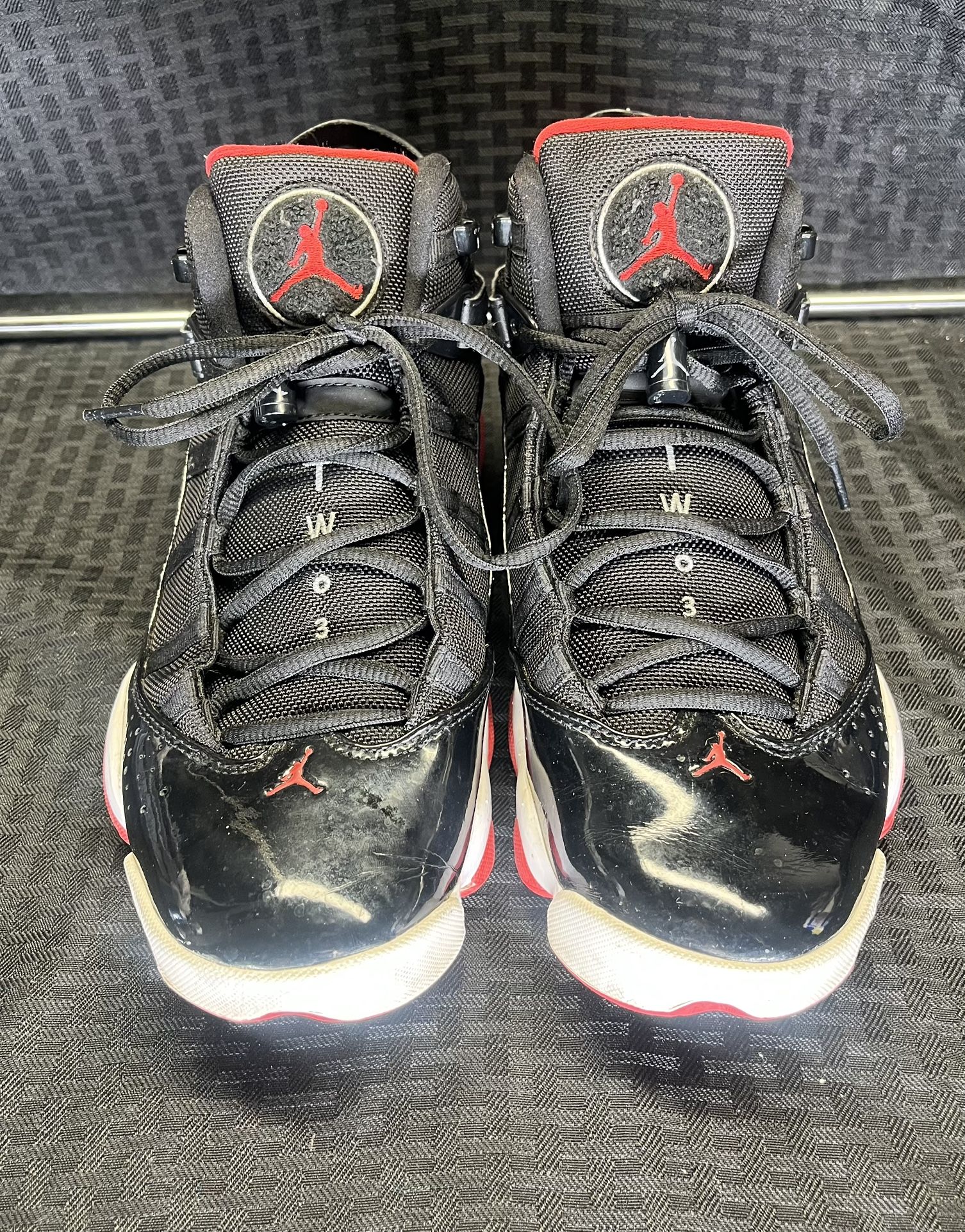 Nike Air Jordan 6 Rings Black Varsity Red Bred - 10.5