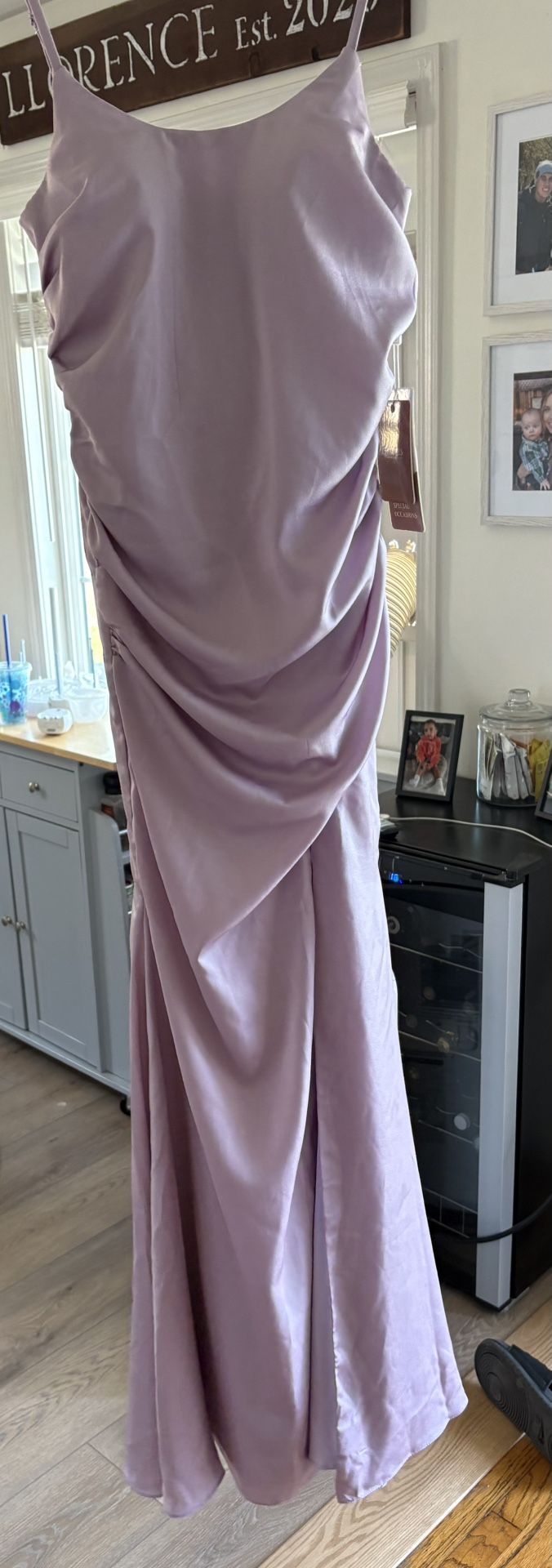 Stacees Silver Mauve Dress Size 2
