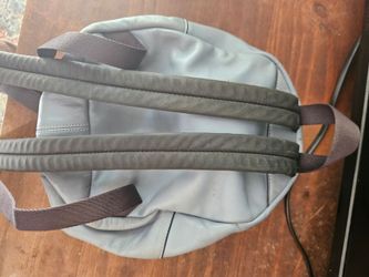 Light Blue Leather Backpack