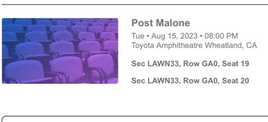 2 Post Malone Tickets