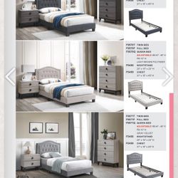 Gray Bed frame 