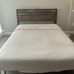 FOR SALE: Queen Mattress + Bed Frame