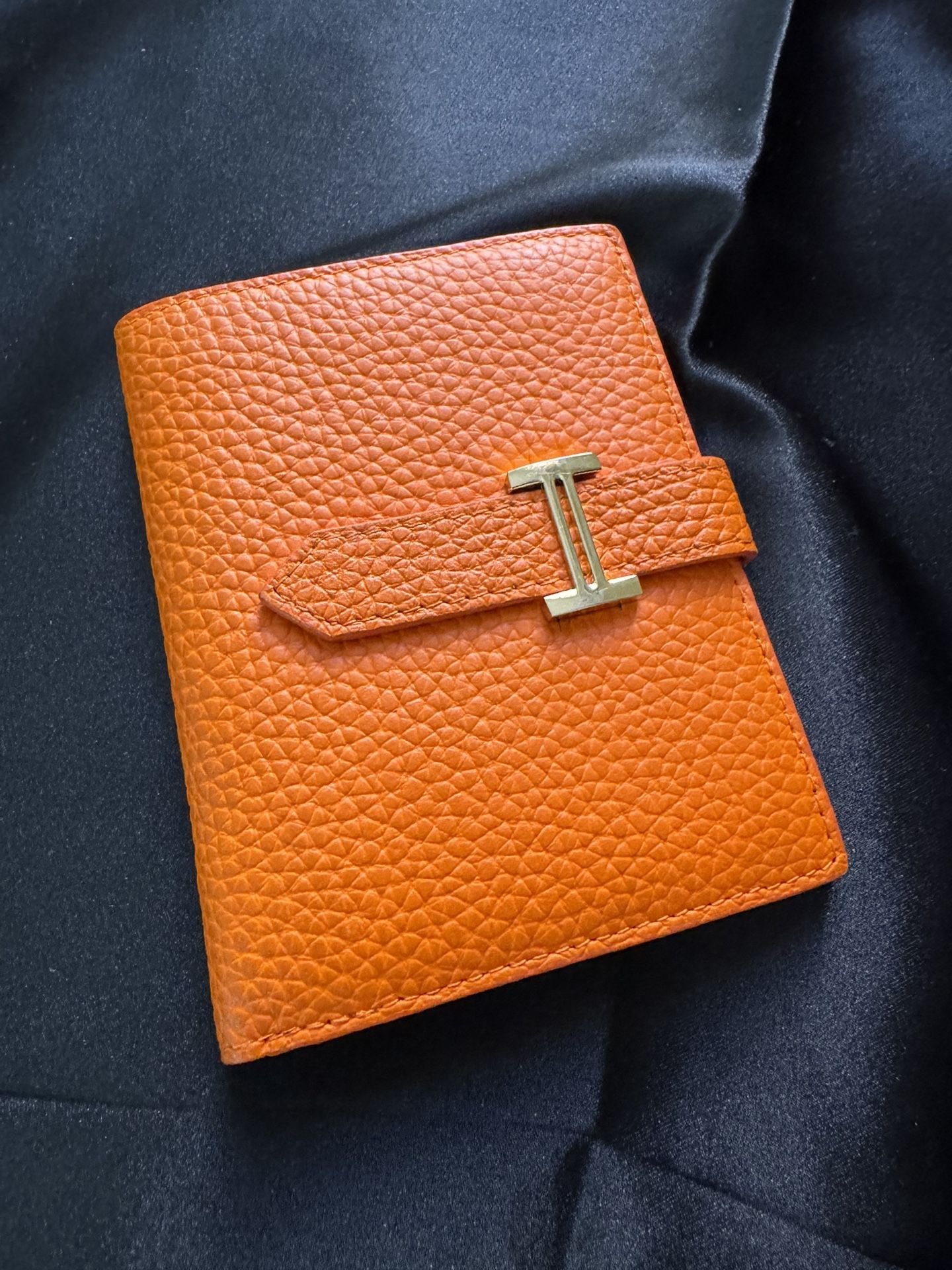 Golden Lock Wallet HERM Leather 