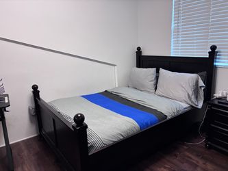 Bellini Solid Wood Full Bed + Pull-Out Trundle & Mattress – Espresso