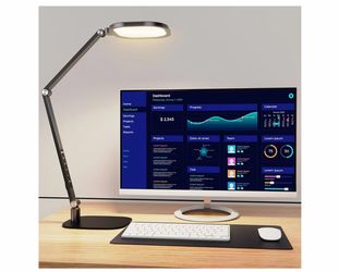 Adjustable LED Desk Lamp, Touch Control, 30 Settings, 3000-6500K Black