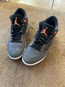 Grey/ orange jordans size 7