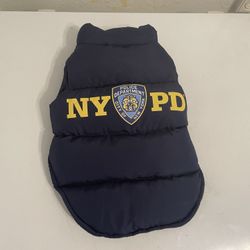 NYPD Puff Jacket For Dogs ( Size 10- 25 Pound Dogs ) 