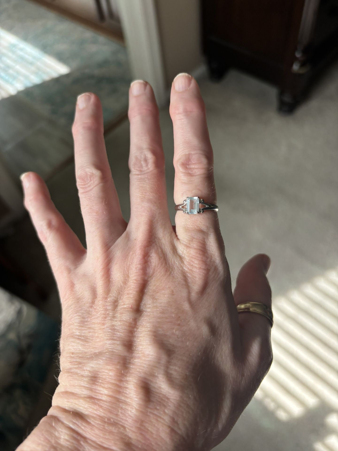 Sterling Silver Aquamarine Ring