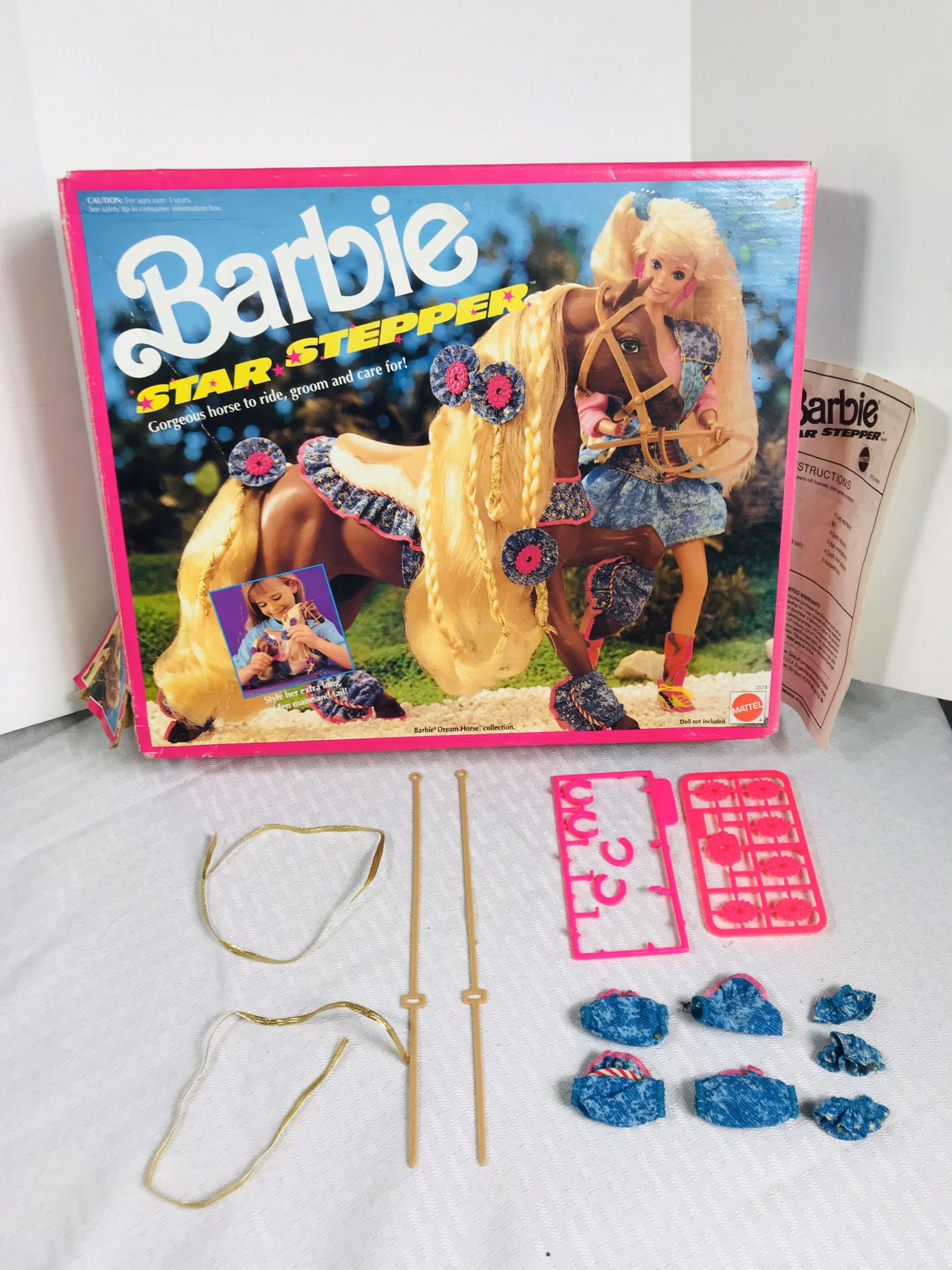 Vintage 1991 Mattel Barbie “Star Stepper” Box w/accessories