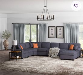 U-shaped sectional Sofa w/ ottoman