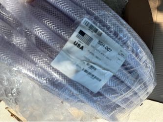 New 300ft Clear Braided PVC Hose 5/8" ID - High Pressure