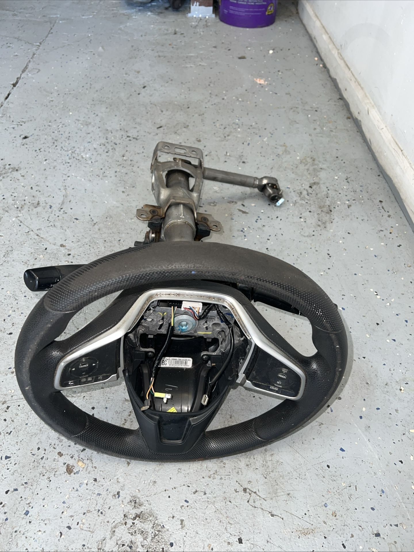 16-20 HONDA CIVIC DRIVER STEERING COLUMN W/SWITCHES OEM 78500-TBA-A120-M1 W KEYS