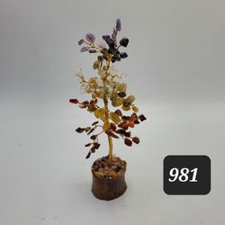 7 Chakra Tree With Semi Precious Stones 