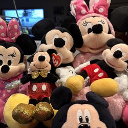 Mickey and Minnie Mouse Plush Dolls