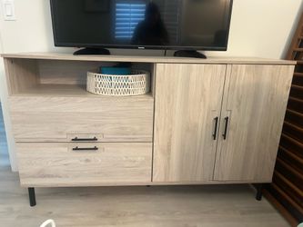 Modern Birch 56” Sideboard / TV Stand – Excellent Condition