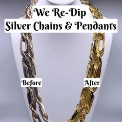 Need Your Chain Shine Again?  We Re -dip Silver Chain And Pendent.