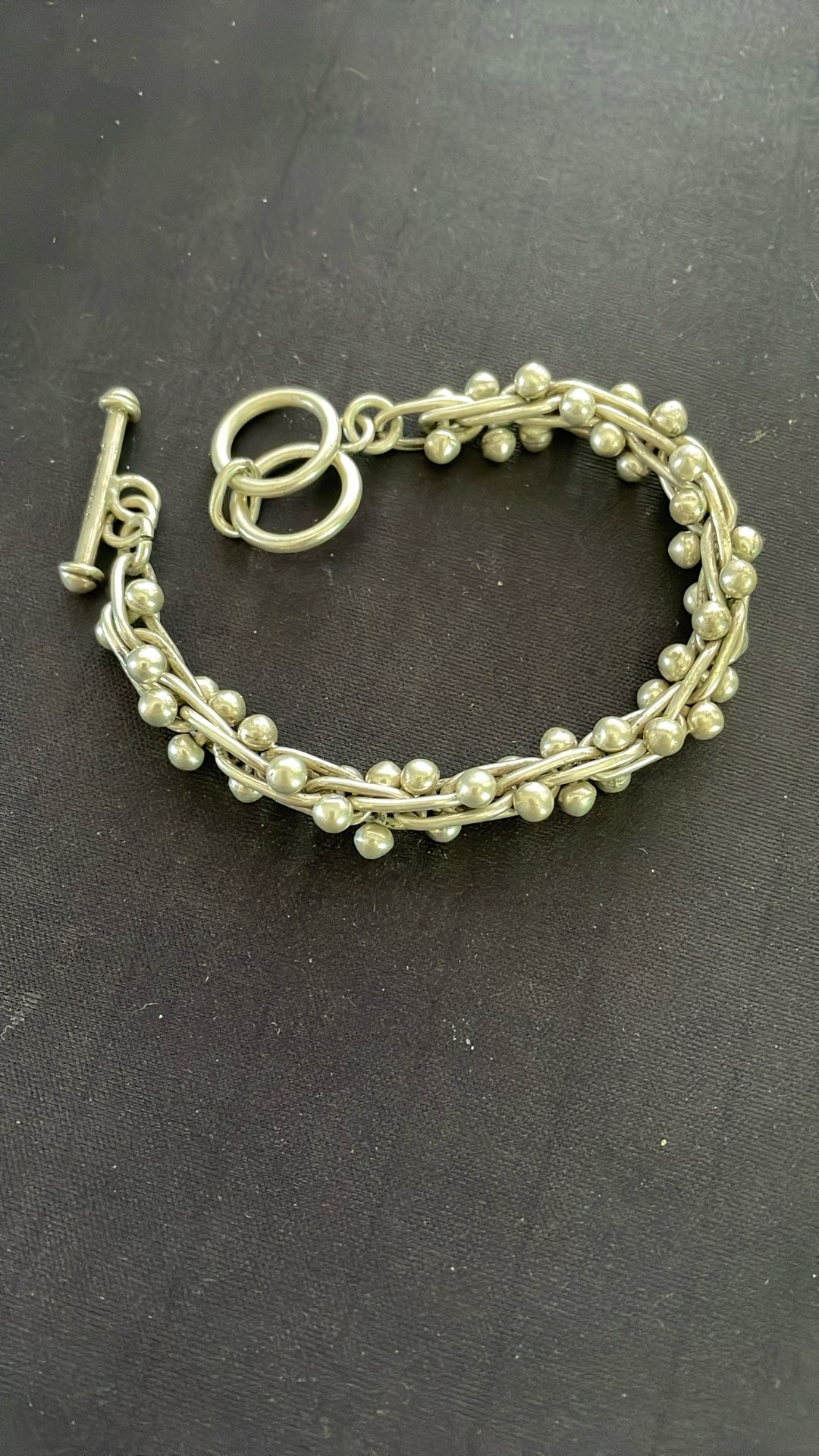 Silpada Sterling Silver Twisted Ball Bracelet