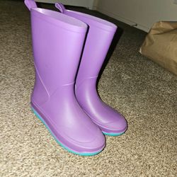 Cat & Jack Girls Size 2 Purple Rain Boots