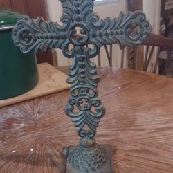 Gothic Looking Standing Cast Iron Cross 