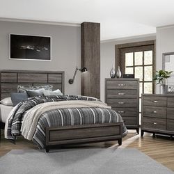 All New Dresser Mirror, Nightstand and Queen Bed Frame 