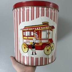 Red & White Striped Circus Themed Popcorn | Cotton Candy | Ice Cream Tin Can Bucket