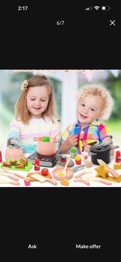 CUTE STONE Play Kitchen Accessories Set, Kids Cooking Toys Set with Play Pots and Pans, Electronic Induction Cooktop with Sound and Light, Cookware Ut