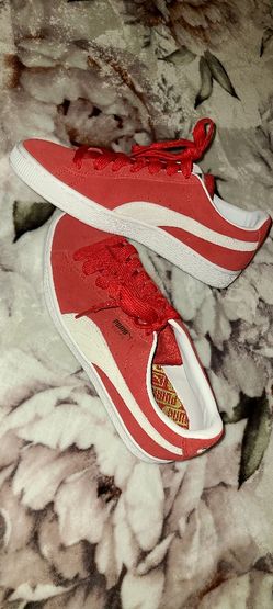 PUMA red Suede Shoes