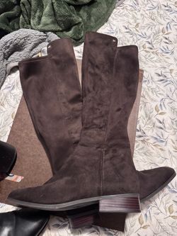 Michael Kors Brown Suede Knee-High Boots