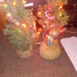 Table Top Christmas Trees Good Condition $6.00 Each 