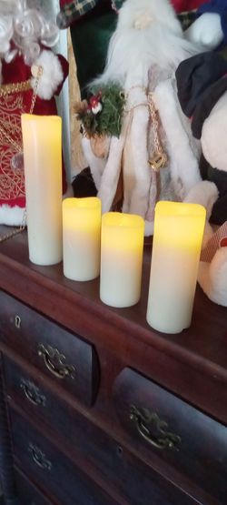 Set of 4 Flameless LED Pillar Candles