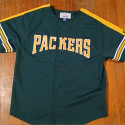 Youth Size Medium Green Bay Packers Jersey Vintage Starter 
