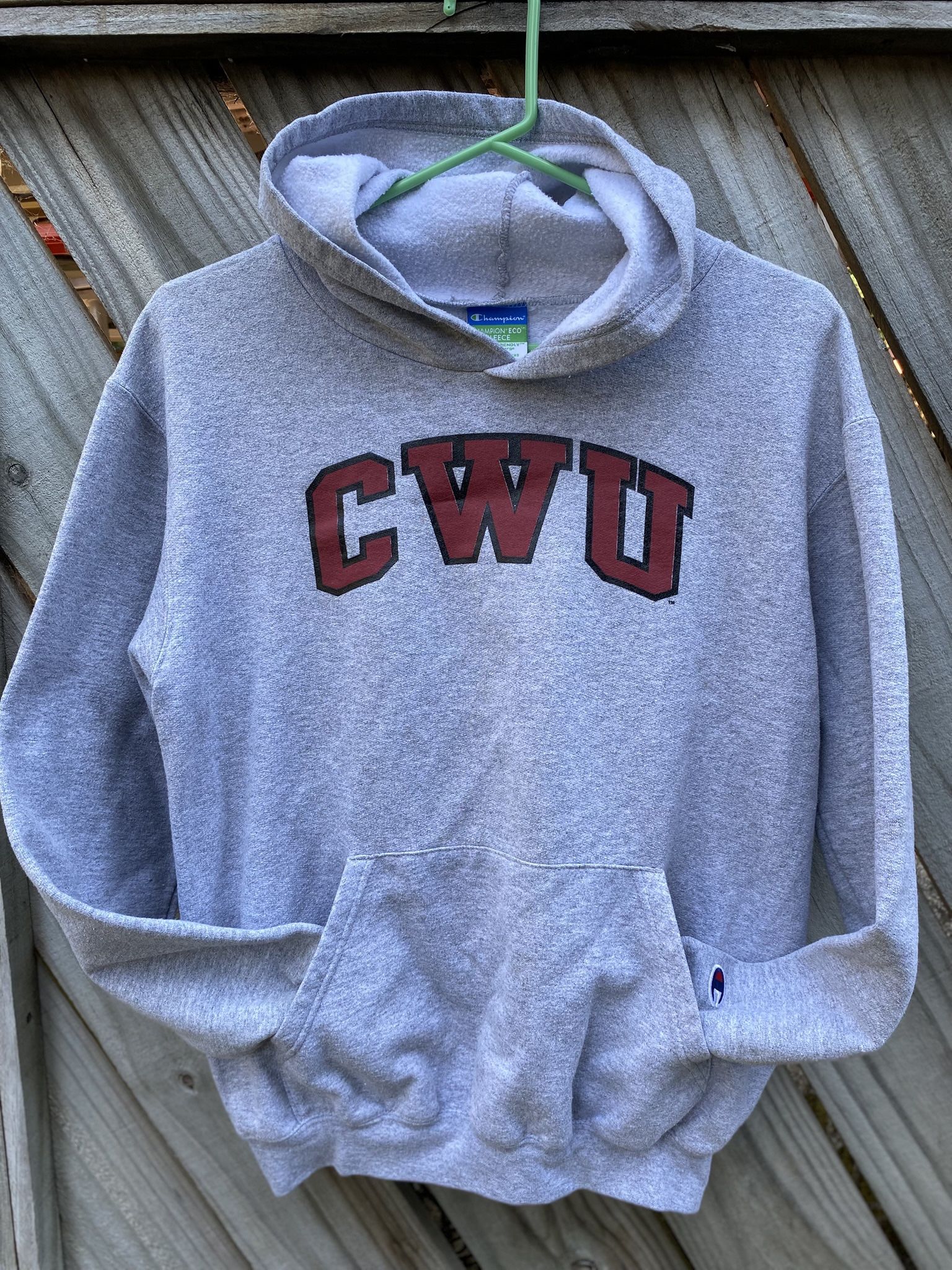 Champion CWU Gray Hoodie Size 14-16 Central Washington University
