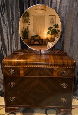 Vintage Waterfall Dresser