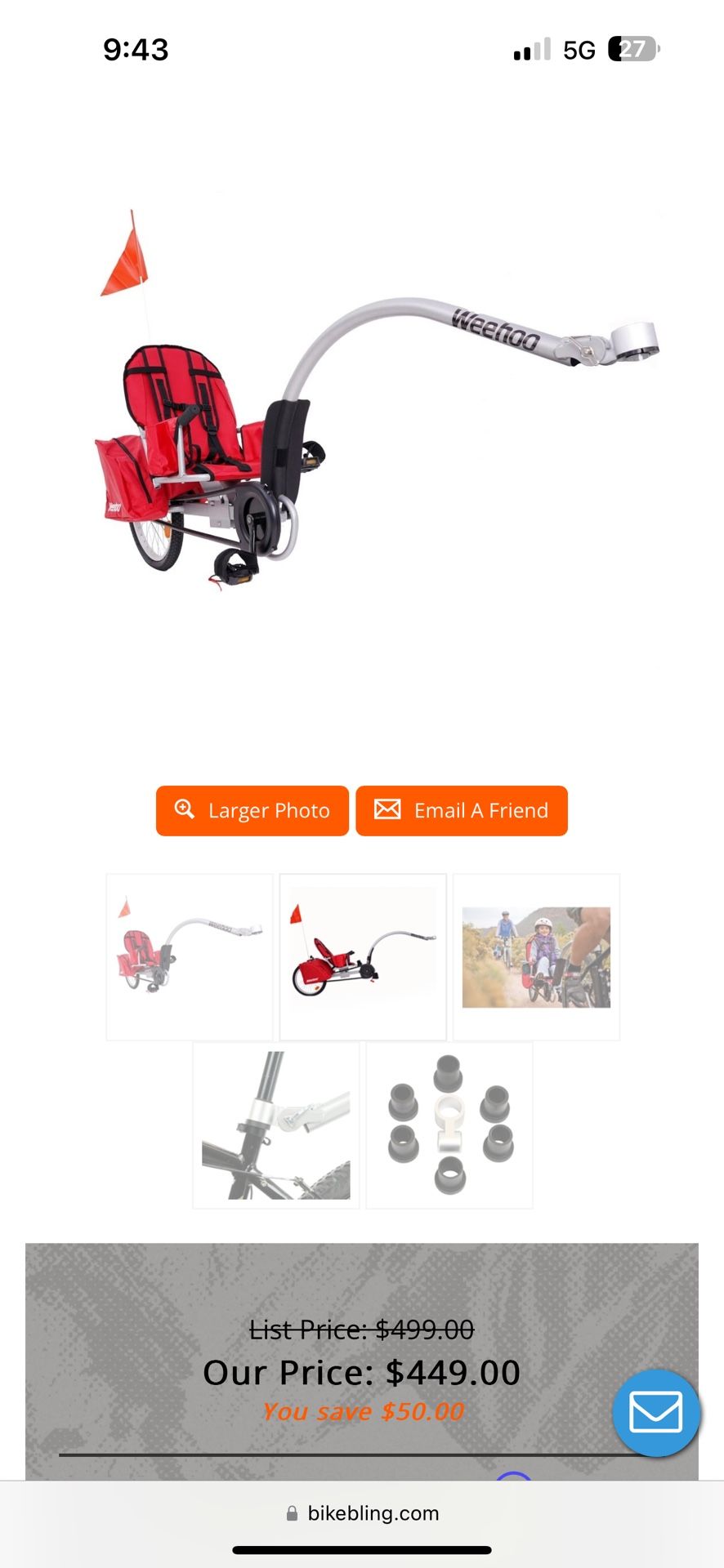 Weehoo Bike Trailer For Kids