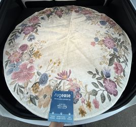 rugease Washable Circular Floral Rug 40in. x 40in.