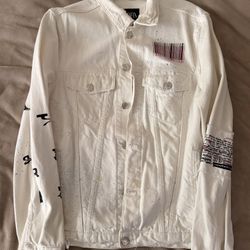 Zara Printed Denim Jacket 