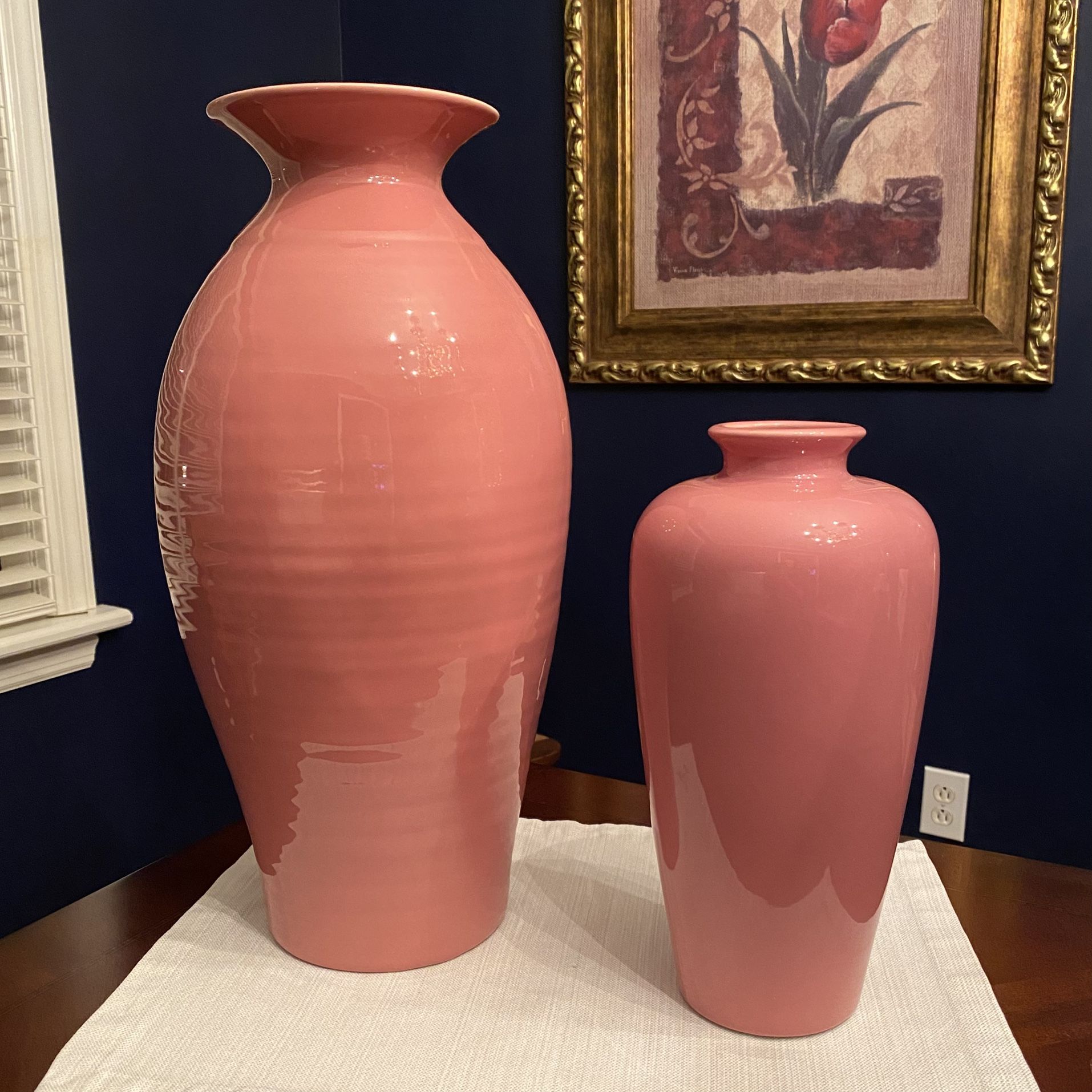 Vintage Pink Ceramic Vases