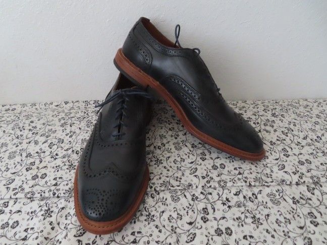 Allen Edmonds 4714 Neumok 2.0 Slate Black Leather Loafers Men's Size 11.5 EEE