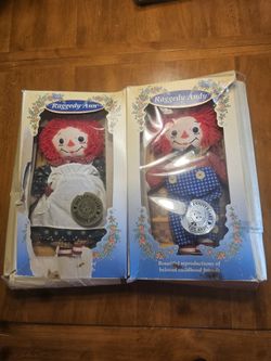 Vintage Raggedy Ann & Raggedy Andy Dolls 
