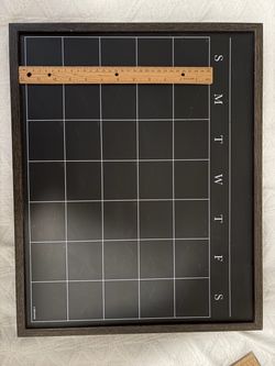 U Brands Black Framed Chalkboard Calendar